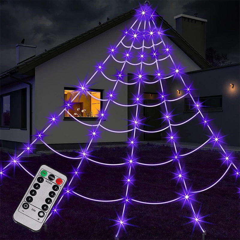🕸️ LED Pókhálós Függőlámpa – Tökéletes Halloween Dekoráció Otthonra 🎃👻
