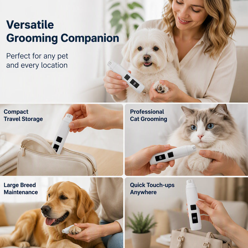 🐾 LED kijelzős körömcsiszoló – Precíz erőszabályozás, kíméletes ápolás ✨