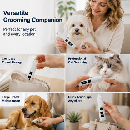 🐾 LED kijelzős körömcsiszoló – Precíz erőszabályozás, kíméletes ápolás ✨