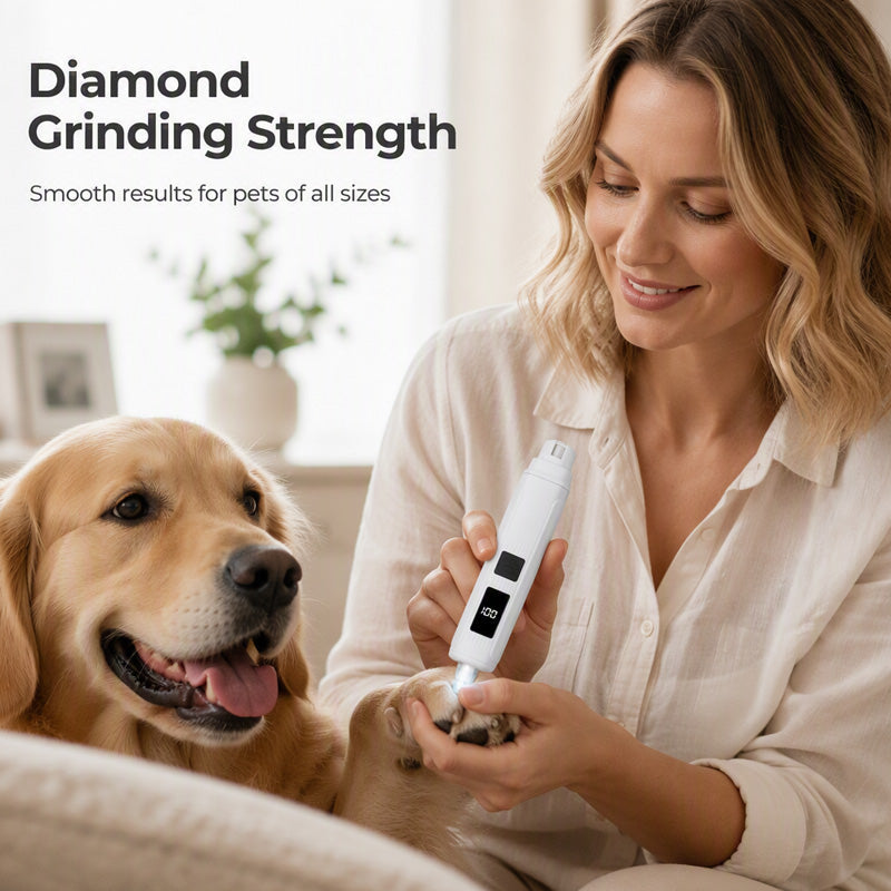 🐾 LED kijelzős körömcsiszoló – Precíz erőszabályozás, kíméletes ápolás ✨