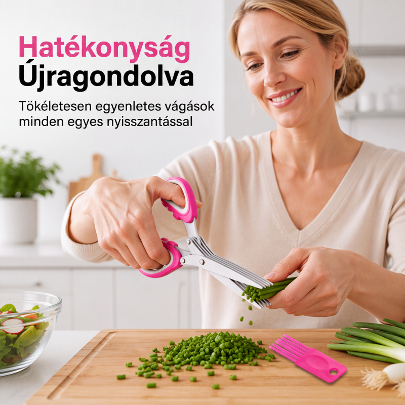 🌿 5 Pengés Fűszernövény-Olló – Gyors és Precíz Aprítás a Konyhában