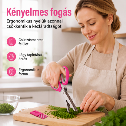 🌿 5 Pengés Fűszernövény-Olló – Gyors és Precíz Aprítás a Konyhában