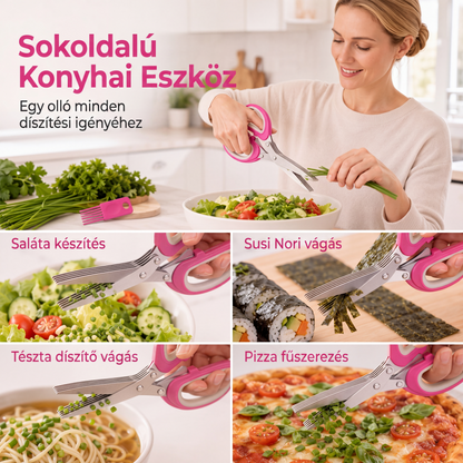 🌿 5 Pengés Fűszernövény-Olló – Gyors és Precíz Aprítás a Konyhában