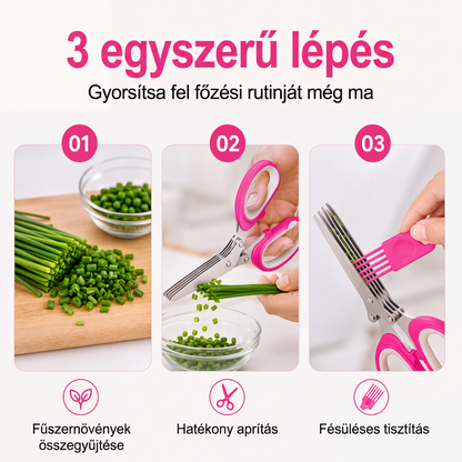 🌿 5 Pengés Fűszernövény-Olló – Gyors és Precíz Aprítás a Konyhában