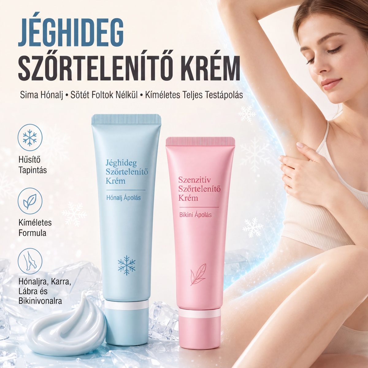 🧴🌸 Kíméletes szőrtelenítő krém – néhány perc alatt bársonyosan sima bőr! ✨