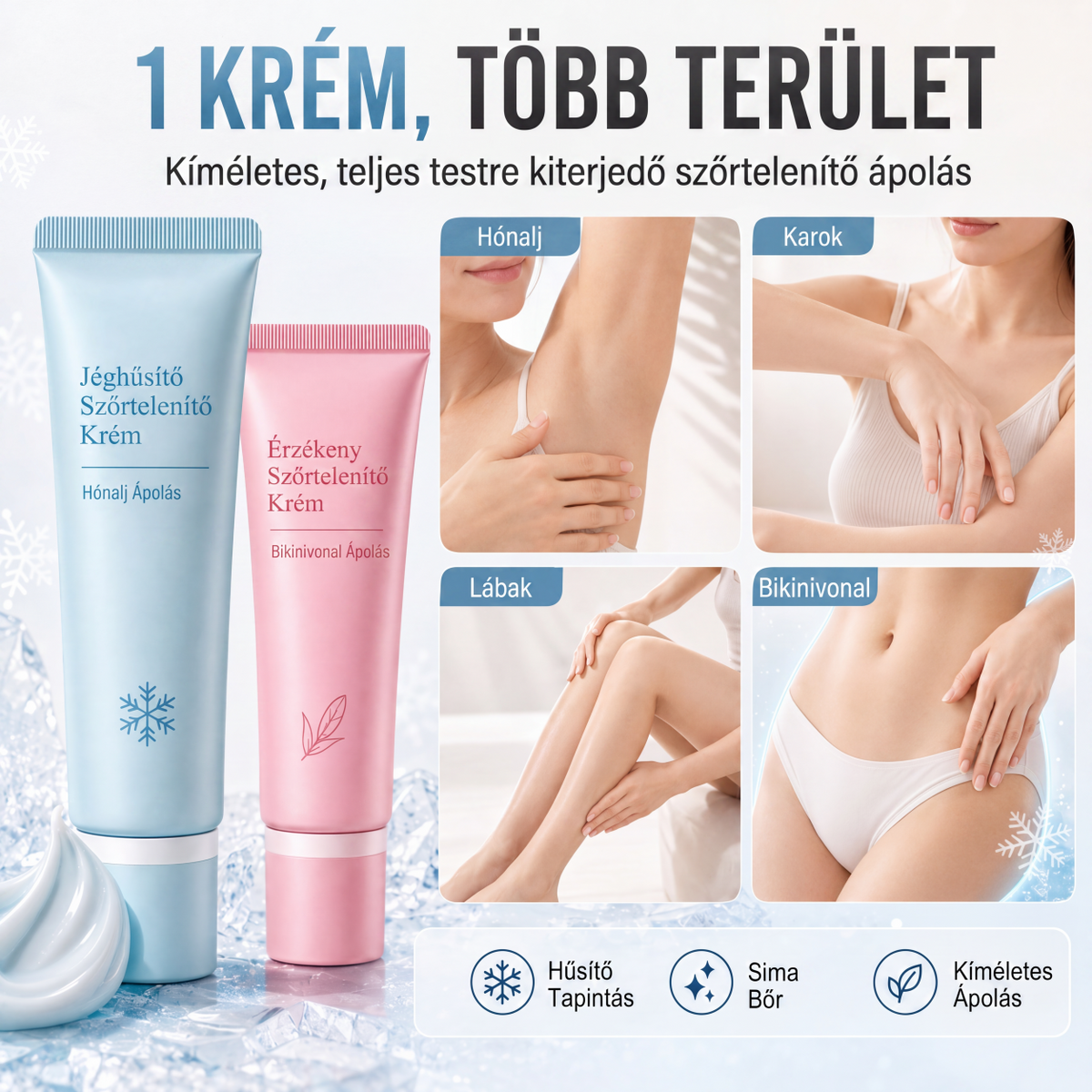 🧴🌸 Kíméletes szőrtelenítő krém – néhány perc alatt bársonyosan sima bőr! ✨