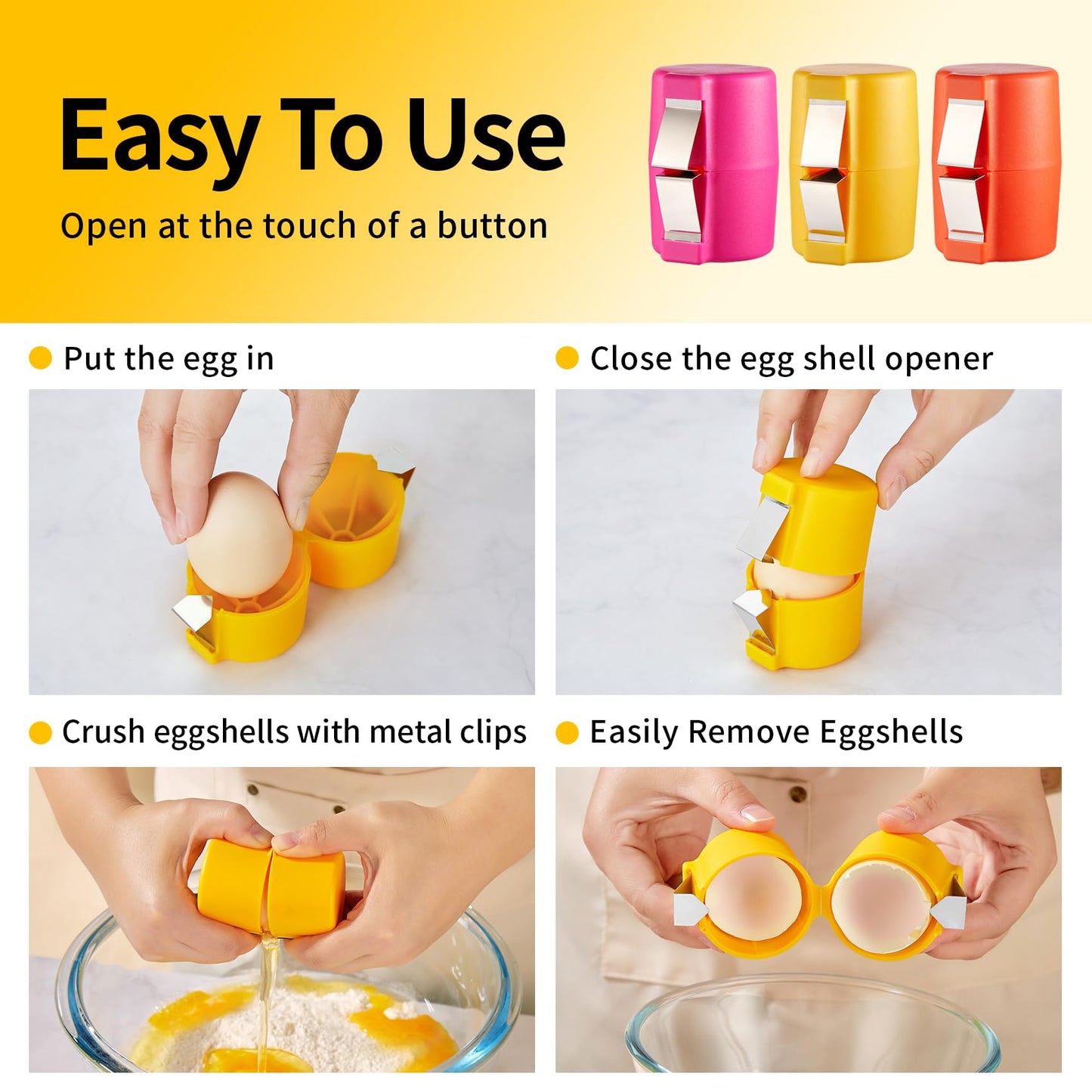 🥚☀️✨Eptchn No Mess Easy Egg Opener CrackSlick
