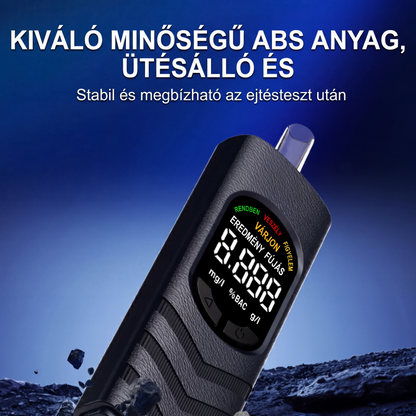 🍺 Újratölthető alkoholszonda LCD-kijelzővel és hangbemondással – Pontos mérés – Utánvét ✨