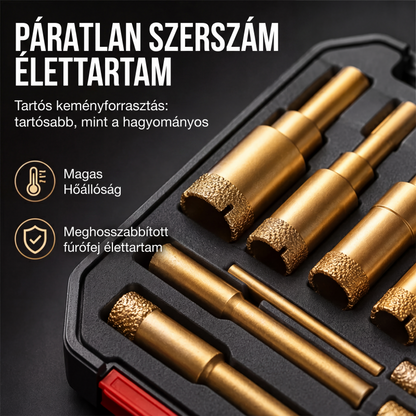 🧱✨ 12 Darabos Száraz Gyémánt Csempefúró: Vízmentes Fúrás és Tökéletes Eredmény! 🛠️