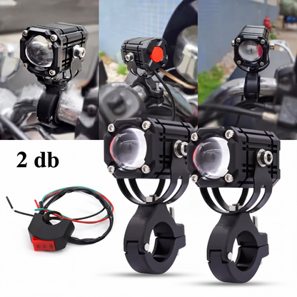 🏍️ Univerzális motorkerékpár LED reflektorok – kettős fényű és minden időjárásban vízálló 💡