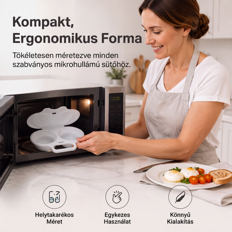 🍳 Mikrohullámú tojásfőző Gyors reggeli – Búcsú a korai keléstől