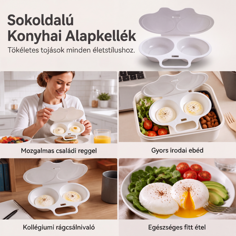 🍳 Mikrohullámú tojásfőző Gyors reggeli – Búcsú a korai keléstől