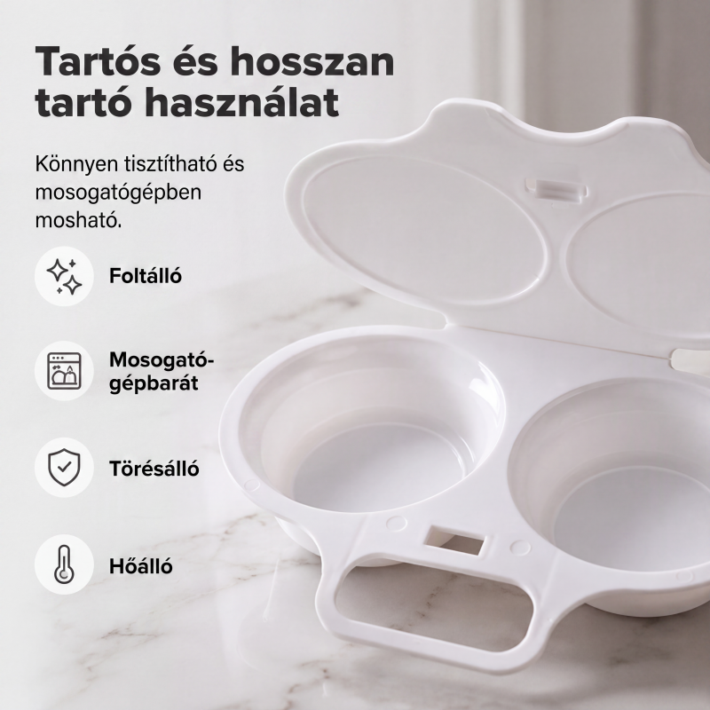 🍳 Mikrohullámú tojásfőző Gyors reggeli – Búcsú a korai keléstől