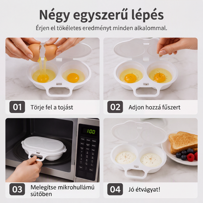 🍳 Mikrohullámú tojásfőző Gyors reggeli – Búcsú a korai keléstől