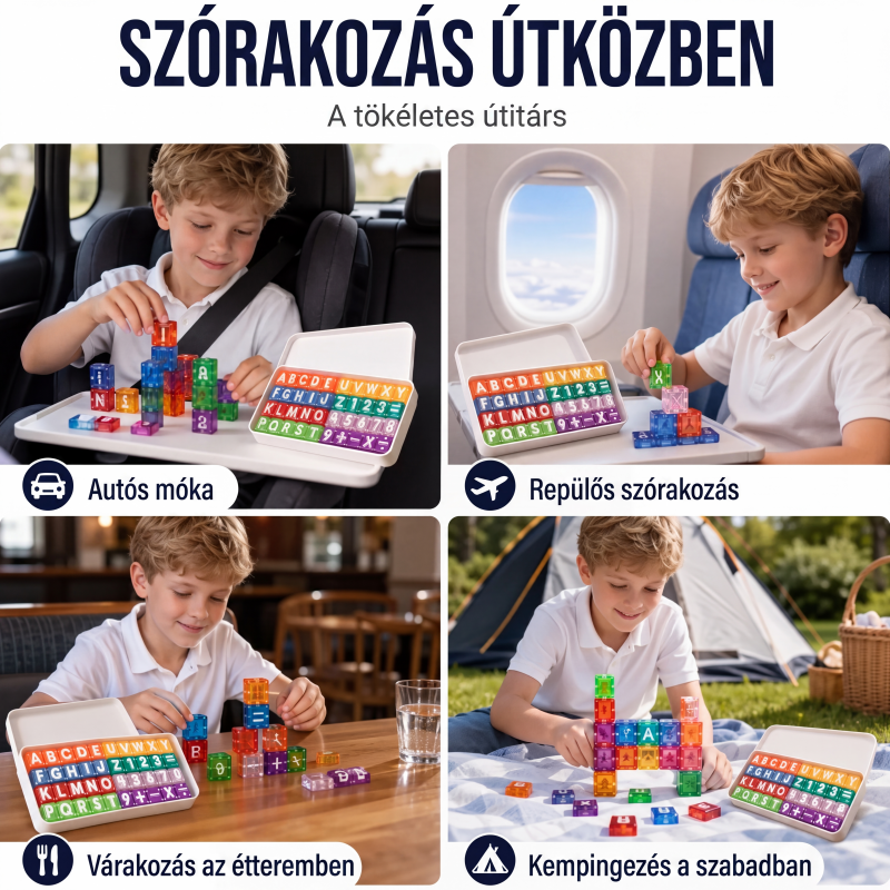 🧩✨ Mágneses Oktatókockák: Betűk, Számok és Játékos Fejlődés! 🎨