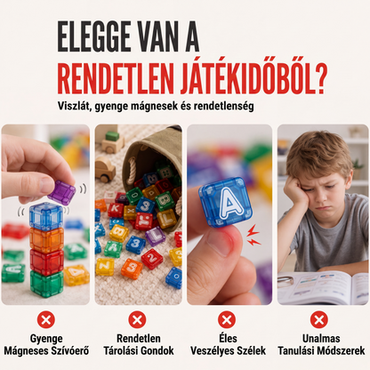 🧩✨ Mágneses Oktatókockák: Betűk, Számok és Játékos Fejlődés! 🎨