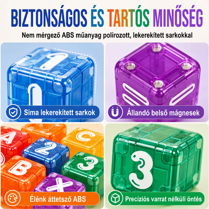 🧩✨ Mágneses Oktatókockák: Betűk, Számok és Játékos Fejlődés! 🎨