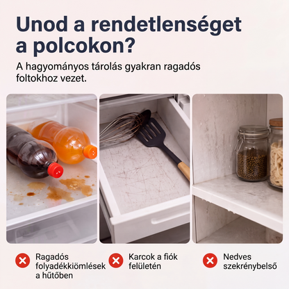 🧊 [1+1 ingyen] Hűtőszekrénybe való szőnyeg – szennyeződésálló, könnyen tisztítható