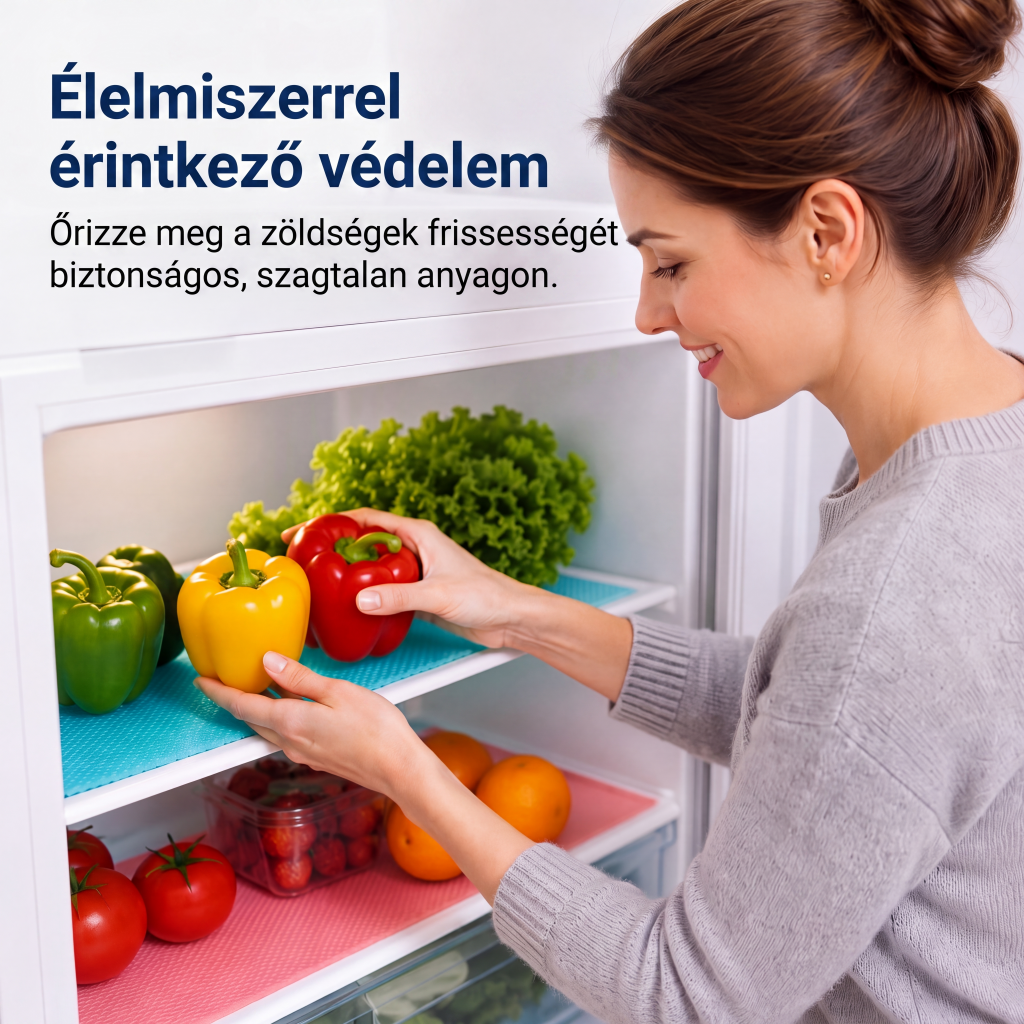 🧊 [1+1 ingyen] Hűtőszekrénybe való szőnyeg – szennyeződésálló, könnyen tisztítható