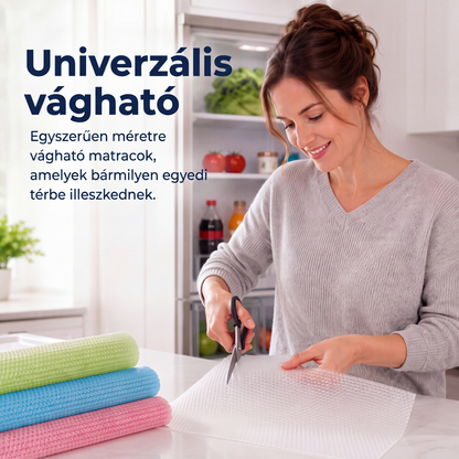 🧊 [1+1 ingyen] Hűtőszekrénybe való szőnyeg – szennyeződésálló, könnyen tisztítható