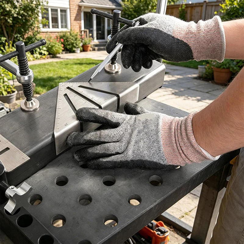 Sarkos szögmérő négyzetes csövek precíz jelöléséhez 🔧