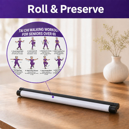 Póster tai chi gyakorlatokkal időseknek – 16 egyszerű gyakorlat lépésről lépésre