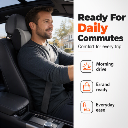 🚗✨ Luxus, kényelmes nyak- és derékpárna autós használatra (memóriahab töltettel)