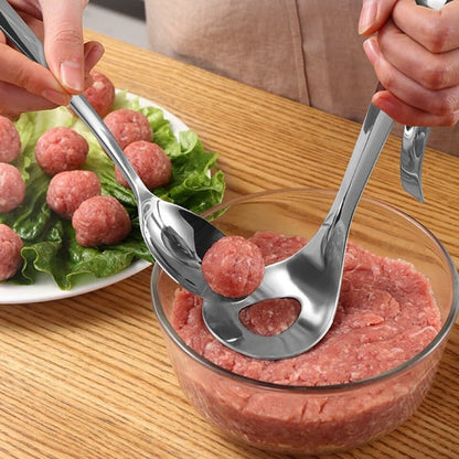 🥄✨ Acél Húsgombóc-Kanál: Egyenletes Gombócok és Tartós Kialakítás! ⚡