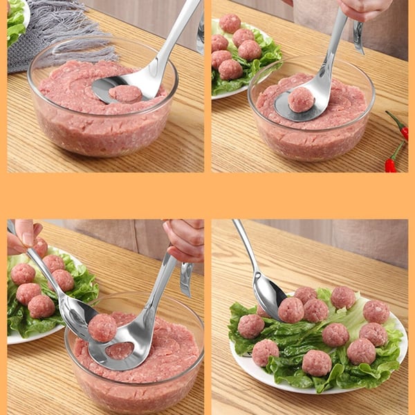 🥄✨ Acél Húsgombóc-Kanál: Egyenletes Gombócok és Tartós Kialakítás! ⚡
