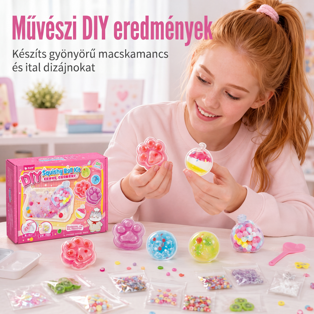 🎨✨ DIY kristálysquishy készlet – Kreatív játék és hatékony stresszoldás
