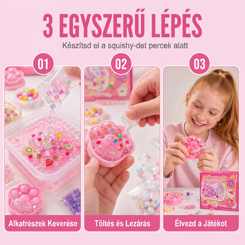 🎨✨ DIY kristálysquishy készlet – Kreatív játék és hatékony stresszoldás