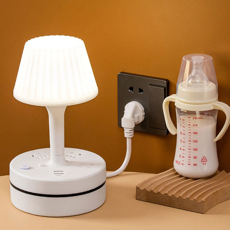 🛏️💡 Ágy melléki lámpa AC aljzattal és USB portokkal: Töltés és fény egyben 🔌🛡️