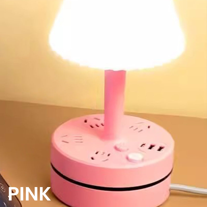 🛏️💡 Ágy melléki lámpa AC aljzattal és USB portokkal: Töltés és fény egyben 🔌🛡️