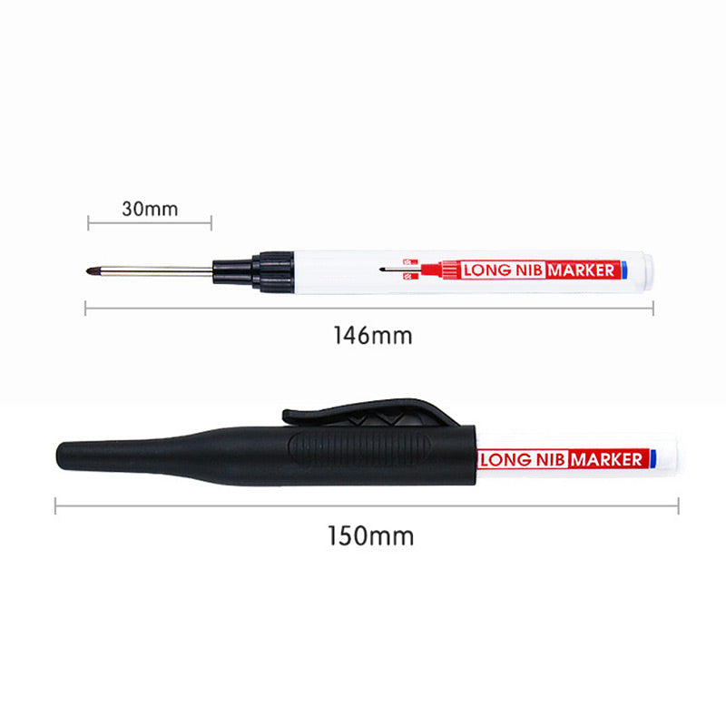 🖊️ 30 mm-es hosszú hegyű építőipari filctoll – olajalapú, gyorsan száradó és vízálló