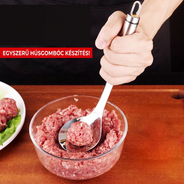 🥄✨ Acél Húsgombóc-Kanál: Egyenletes Gombócok és Tartós Kialakítás! ⚡