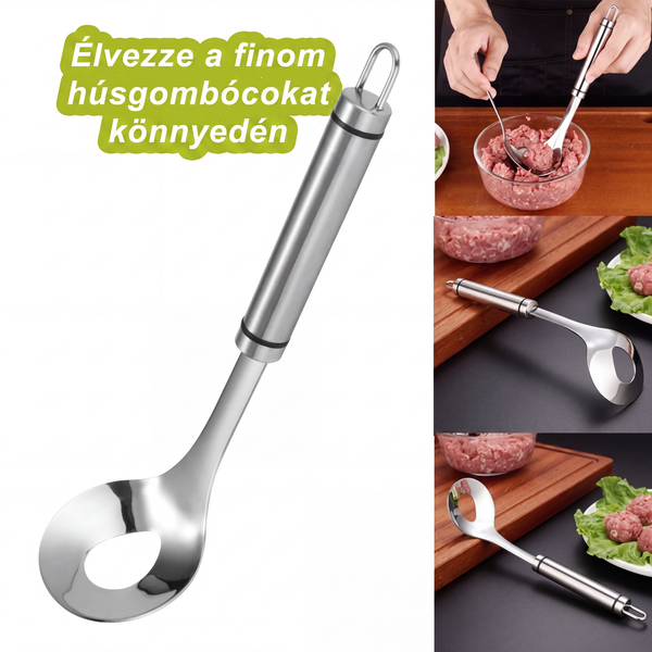 🥄✨ Acél Húsgombóc-Kanál: Egyenletes Gombócok és Tartós Kialakítás! ⚡