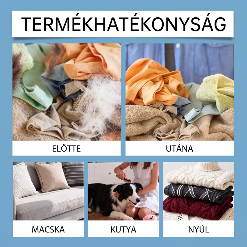 🐕🧺 Állatszőrt eltávolító mosógolyók – összegyűjtik a ruhákról az állatszőrt, a hajat és a szöszöket ✨