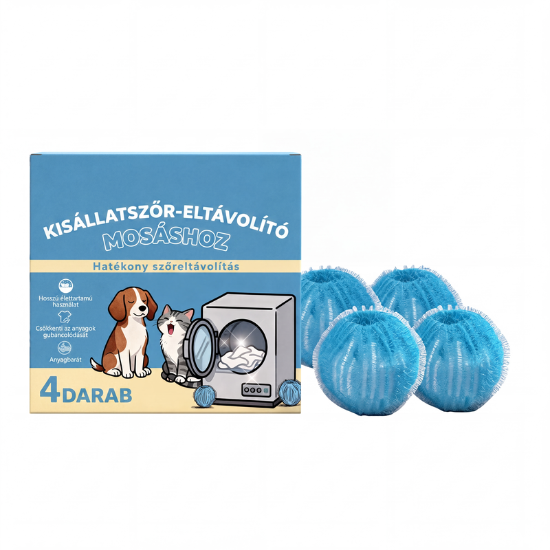 🐕🧺 Állatszőrt eltávolító mosógolyók – összegyűjtik a ruhákról az állatszőrt, a hajat és a szöszöket ✨