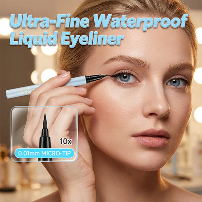 【1+2 INGYEN】✨👁️ Vízálló folyékony szemhéjtus 0,01 mm – ultravékony hegy és precíz vonal 💄