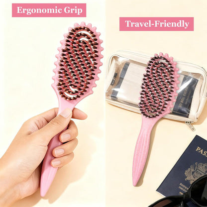 ✨ Vaddisznószőrös, szellőzőnyílásokkal ellátott hajcsavaró kefe – nagyobb volumen és könnyebb formázás 💇‍♀️