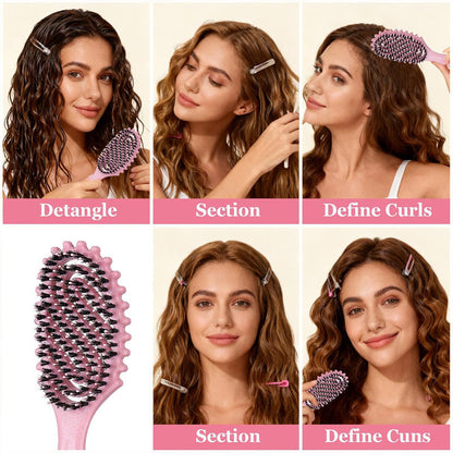 ✨ Vaddisznószőrös, szellőzőnyílásokkal ellátott hajcsavaró kefe – nagyobb volumen és könnyebb formázás 💇‍♀️