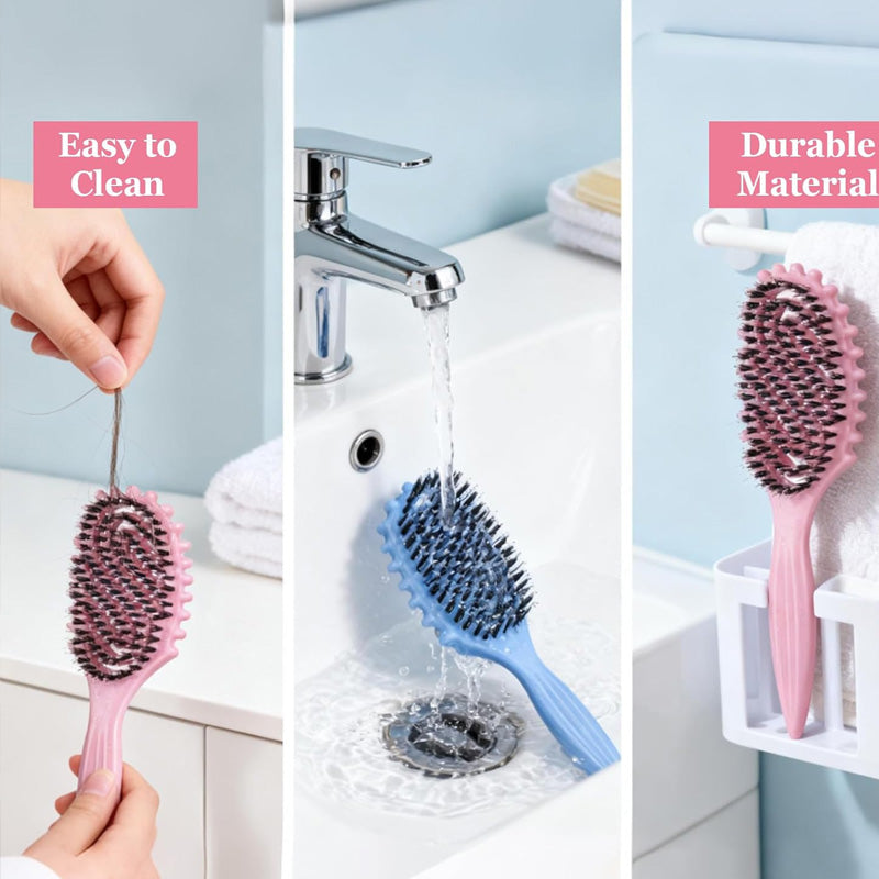 ✨ Vaddisznószőrös, szellőzőnyílásokkal ellátott hajcsavaró kefe – nagyobb volumen és könnyebb formázás 💇‍♀️