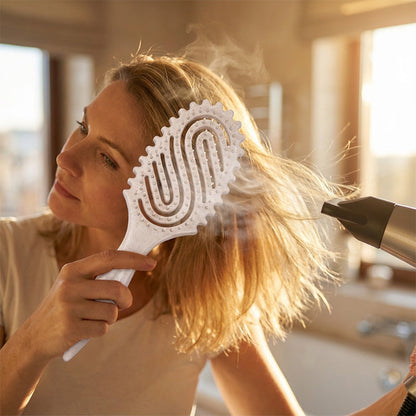 ✨ Vaddisznószőrös, szellőzőnyílásokkal ellátott hajcsavaró kefe – nagyobb volumen és könnyebb formázás 💇‍♀️