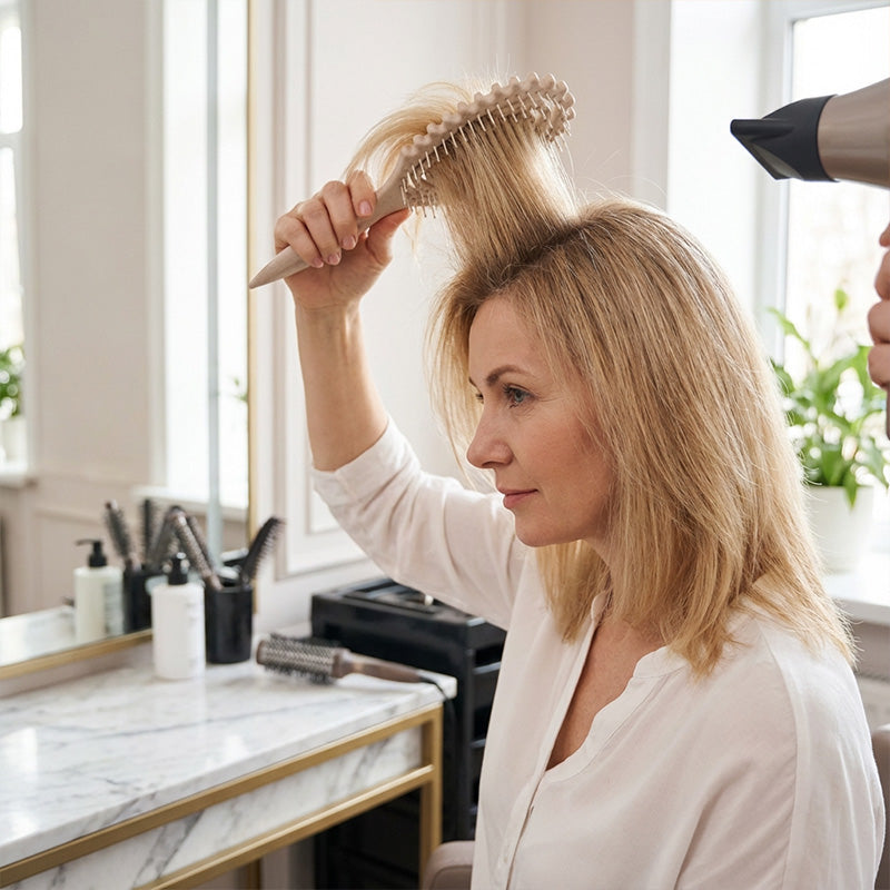 ✨ Vaddisznószőrös, szellőzőnyílásokkal ellátott hajcsavaró kefe – nagyobb volumen és könnyebb formázás 💇‍♀️