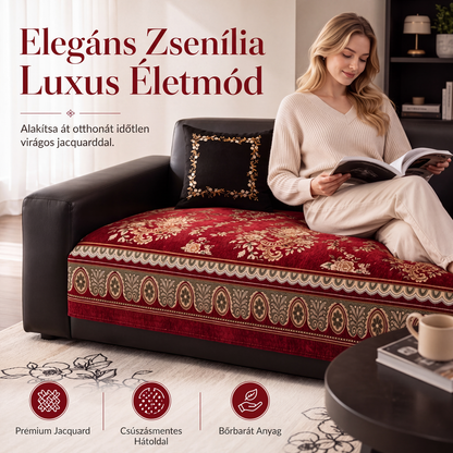 🛋️ Vintage stílusú, virágmintás kanapéhuzat 🌸 – puha, kényelmes és elegáns