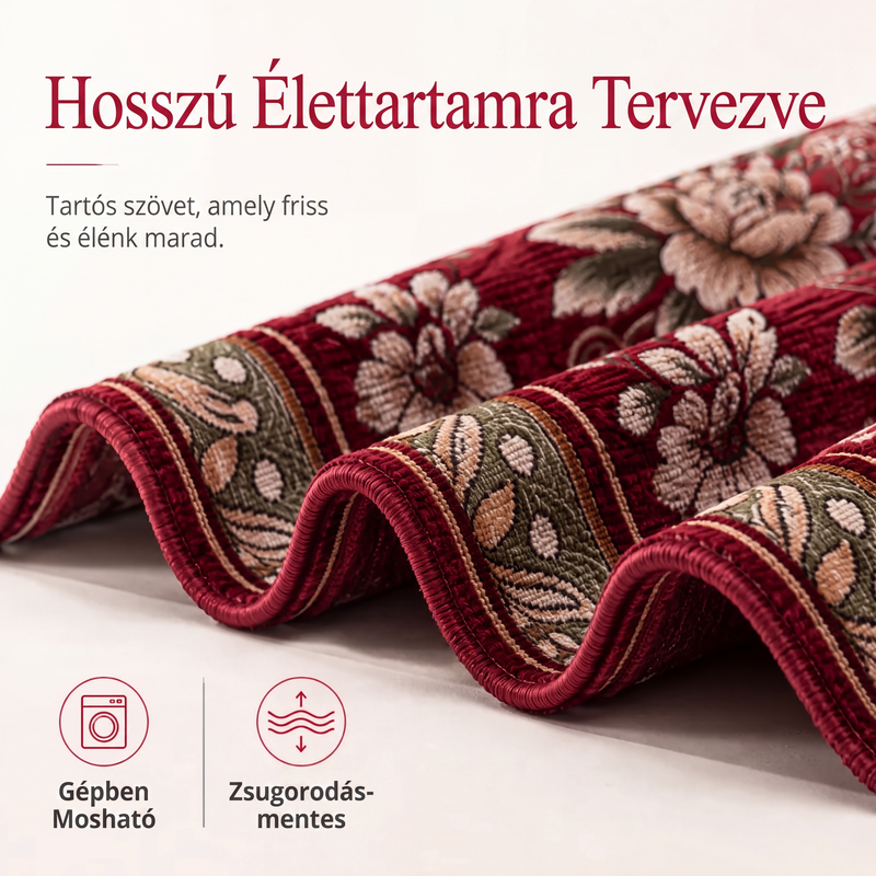 🛋️ Vintage stílusú, virágmintás kanapéhuzat 🌸 – puha, kényelmes és elegáns