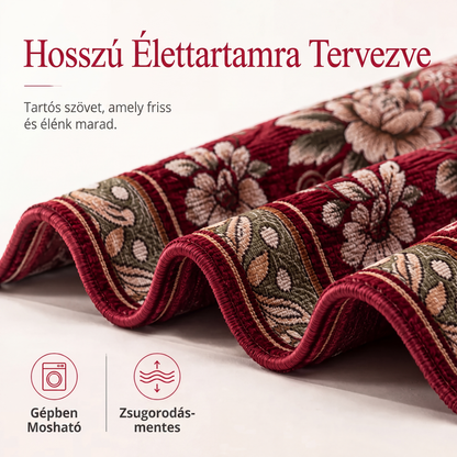 🛋️ Vintage stílusú, virágmintás kanapéhuzat 🌸 – puha, kényelmes és elegáns
