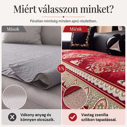 🛋️ Vintage stílusú, virágmintás kanapéhuzat 🌸 – puha, kényelmes és elegáns
