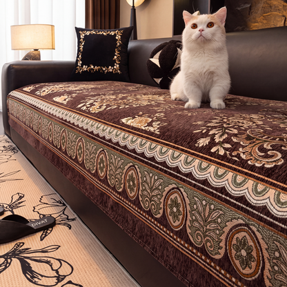 🛋️ Vintage stílusú, virágmintás kanapéhuzat 🌸 – puha, kényelmes és elegáns
