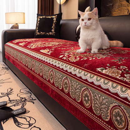 🛋️ Vintage stílusú, virágmintás kanapéhuzat 🌸 – puha, kényelmes és elegáns